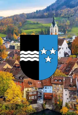 Kanton Aargau mit Wappen und Altstadt